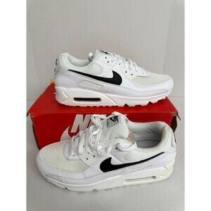 -1282 Nike Womens Air Max 90, White-US 12 Womens
